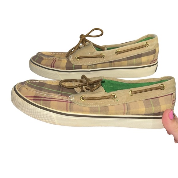 Sperry Shoes - Sperry Vintage Top-Sider Boat Shoes Plaid Preppy Coastal Grandma Y2K Size 9